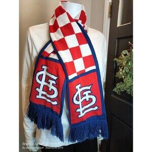 St Louis Cardinals Knit Scarf Unisex Reversible Logo Red White Blue